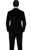 Men’s Black Velvet Peak Lapel Suit – 2-Piece Skinny Fit Formalwear by Tazzio 3   - from alligatorwarehouse.com