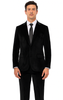 Men’s Black Velvet Peak Lapel Suit – 2-Piece Skinny Fit Formalwear by Tazzio 2   - from alligatorwarehouse.com