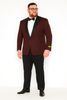 Men’s Burgundy Paisley Tuxedo Jacket with Black Satin Lapel With Bowtie 4   - from alligatorwarehouse.com