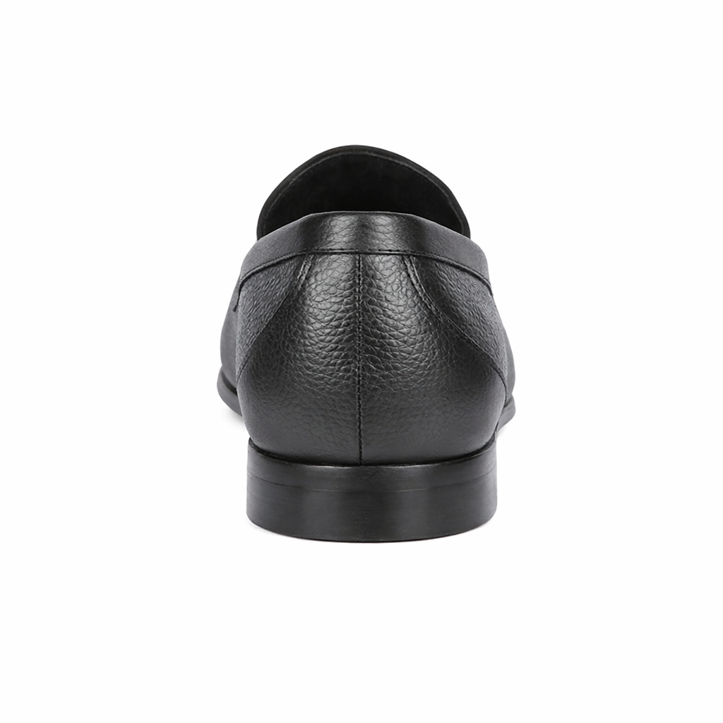 Men’s Executive Black Slip-On Shoes – Genuine Crocodile & Calfskin Leather