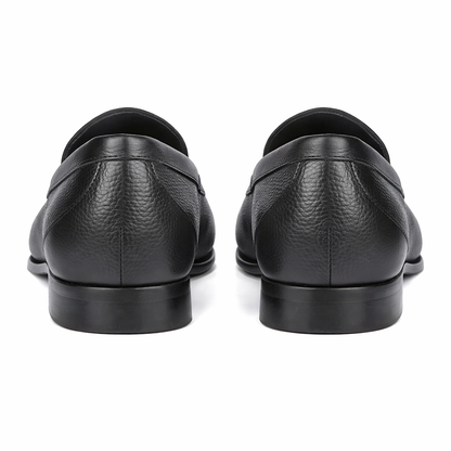 Men’s Executive Black Slip-On Shoes – Genuine Crocodile & Calfskin Leather