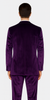 Men’s Purple Velvet Peak Lapel Suit – 2-Piece Skinny Fit Formalwear by Tazzio 3   - from alligatorwarehouse.com
