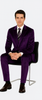 Men’s Purple Velvet Peak Lapel Suit – 2-Piece Skinny Fit Formalwear by Tazzio 4   - from alligatorwarehouse.com