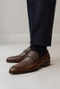 Men’s Regal Brown Slip-On Shoes – Genuine Crocodile & Calfskin Leather 13   - from alligatorwarehouse.com
