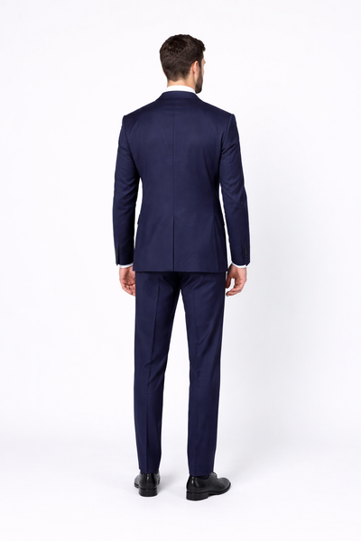 Men's Rossiman Rossi Man Brand Tapered Plum Leg Lower Rise Pants & Get Skinny 1 Button Slim Fit Peak Lapel Suit 100% Wool