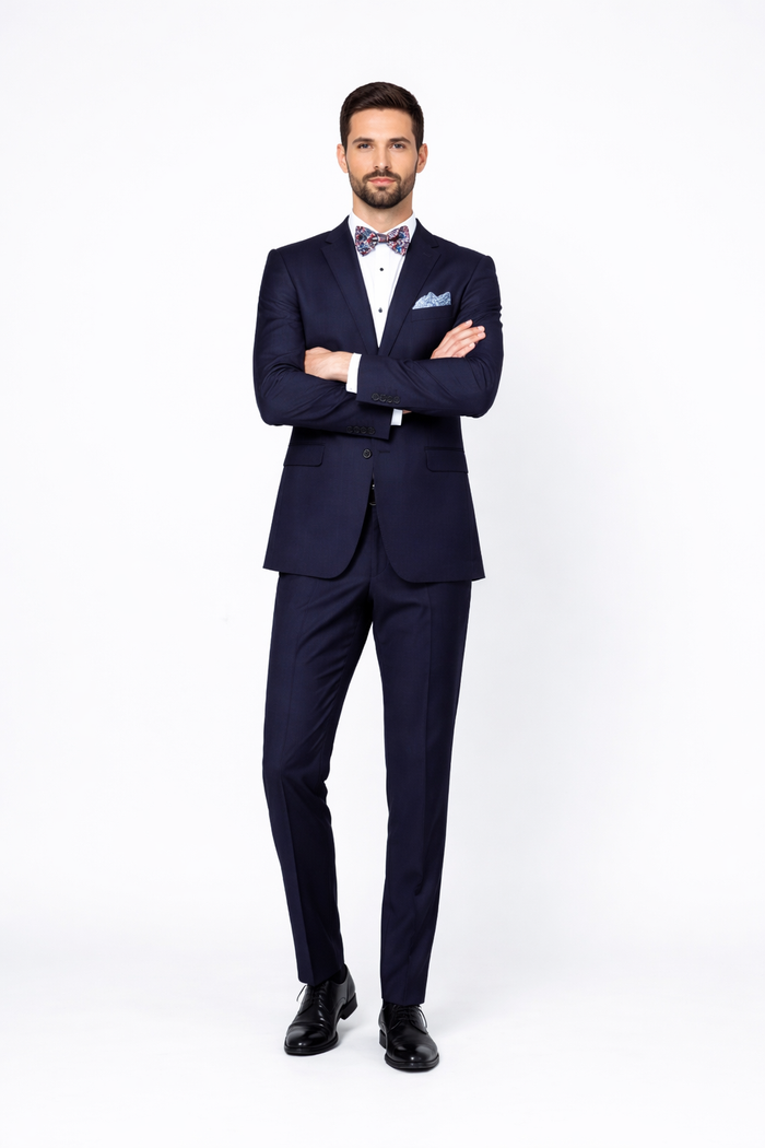 Men's Rossiman Rossi Man Brands Tapered Plum Leg Lower Rise Pants & Get Skinny 1 Button Slim Fit Peak Lapel Suit 100% Wool