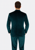 Men’s Teal Velvet Peak Lapel Suit – 2-Piece Skinny Fit Formalwear by Tazzio 3   - from alligatorwarehouse.com