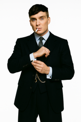 Mens Costume Thomas Shelby Vested Suit & Overcoat