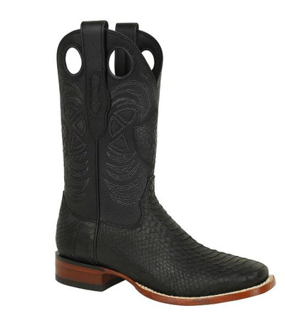 Men's Wild West Python Skin Rodeo Toe Boot 2818G5705 4 2818G5705-060  - from alligatorwarehouse.com