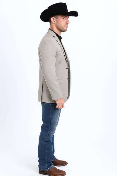 Western Blazer - Saco Para Hombre - Mens Double Button Western Beige Blazer 5   - from alligatorwarehouse.com