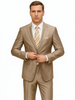 Mens 2 Button Peak Lapel Shiny Sharkskin Suit in Tan 8 P5-4348  - from alligatorwarehouse.com