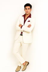 Mens Al Pacino Tony Montana Scarface Package | White Suit + Red Shirt