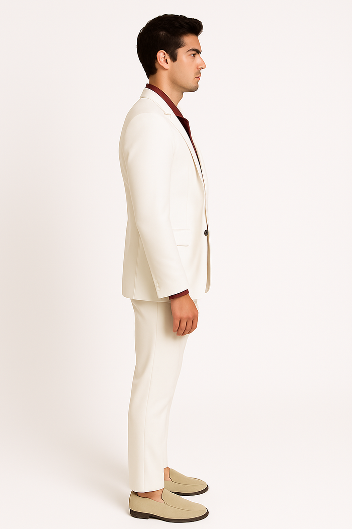 Mens Al Pacino Tony Montana Scarface Package | White Suit + Red Shirt