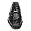 Mens Belvedere Chapo Caiman Crocodile Hornback Dress Shoe in Black 2 MEN 1465 BLACK-M-15  - from alligatorwarehouse.com