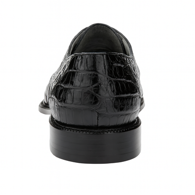 Mens Belvedere Chapo Caiman Crocodile Hornback Dress Shoe in Black 3 MEN 1465 BLACK-M-09  - from alligatorwarehouse.com