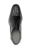 Mens Belvedere Chapo Caiman Crocodile Hornback Dress Shoe in Black 4 MEN 1465 BLACK-M-15  - from alligatorwarehouse.com