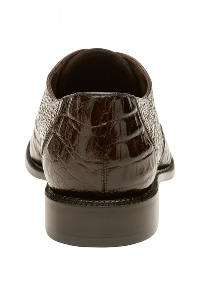Mens Belvedere Chapo Caiman Crocodile Hornback Dress Shoe in Brown 3 MEN 1465 BROWN-M-09.5  - from alligatorwarehouse.com