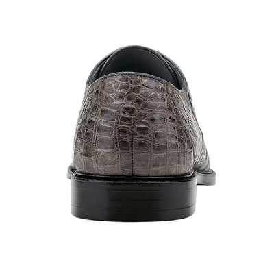 Mens Belvedere Chapo Caiman Crocodile Hornback Dress Shoe in Grey 4 MEN 1465 BLACK-M-09  - from alligatorwarehouse.com