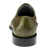 Mens Belvedere Chapo Caiman Crocodile Hornback Dress Shoe in Olive Green 6 MEN 1465 OLIVE-M-09  - from alligatorwarehouse.com