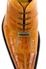 Mens Belvedere Mare Eel & Ostrich Cap Toe Dress Shoe in Tan 10 MEN 2P7 BLACK-M-09  - from alligatorwarehouse.com