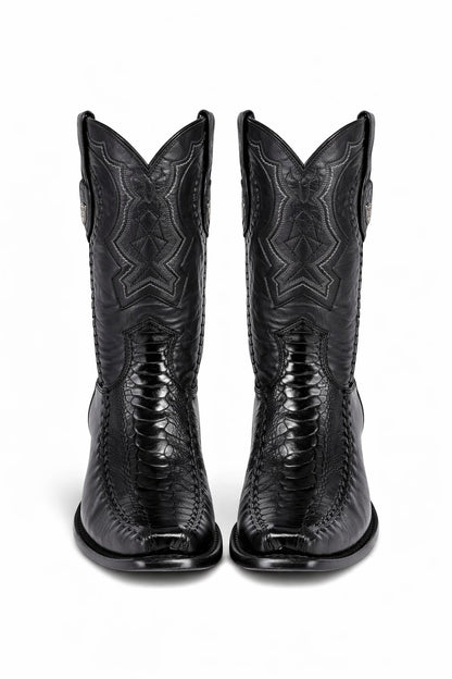 Men's Wild West Ostrich Leg with Deer Dubai Toe Boots 279F05