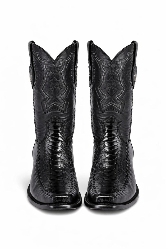 Men's Wild West Ostrich Leg with Deer Dubai Toe Boots 279F05