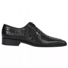Men’s Black Genuine Full Crocodile Leather Lace-Up Dress Shoes 8   - from alligatorwarehouse.com