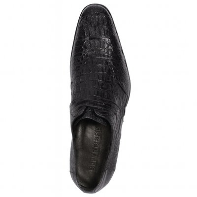 Men’s Black Genuine Full Crocodile Leather Lace-Up Dress Shoes 3   - from alligatorwarehouse.com