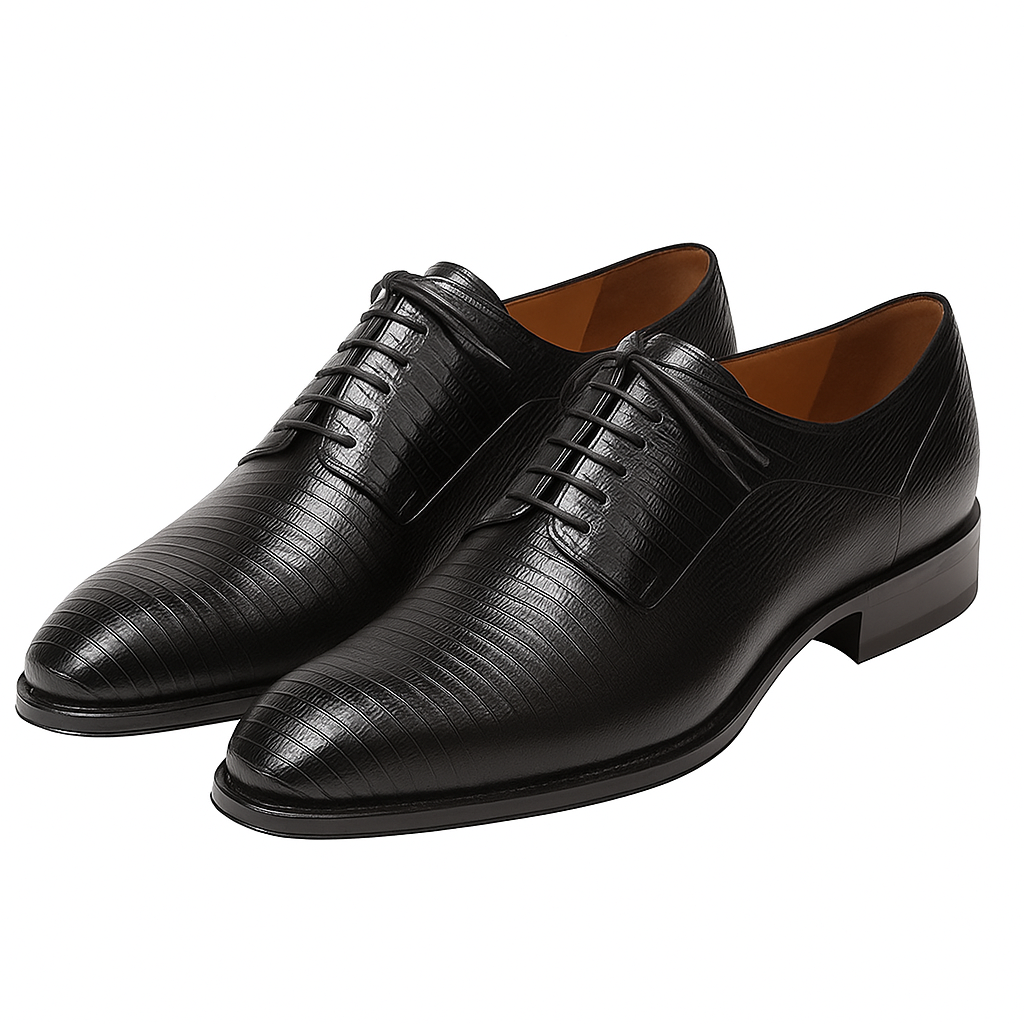 Mens Mezlan Pegaso Lizard Dress Shoe in Black