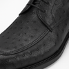 Los Altos Black Ostrich Quill Dress Ankle Boots 7   - from alligatorwarehouse.com