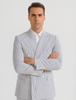 Mens Blue Pinstripe Summer Seersucker Double Breasted Suit 5   - from alligatorwarehouse.com