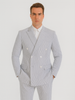 Mens Blue Pinstripe Summer Seersucker Double Breasted Suit 7   - from alligatorwarehouse.com