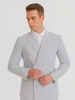 Mens Blue Pinstripe Summer Seersucker Double Breasted Suit 8   - from alligatorwarehouse.com