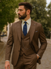Men’s Brown 3-Piece Suit with Vest and Chain – Classic Formal Wear 2   - from alligatorwarehouse.com