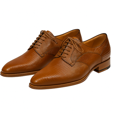 Mens Mezlan Pegaso Lizard Dress Shoe in Black 13   - from alligatorwarehouse.com
