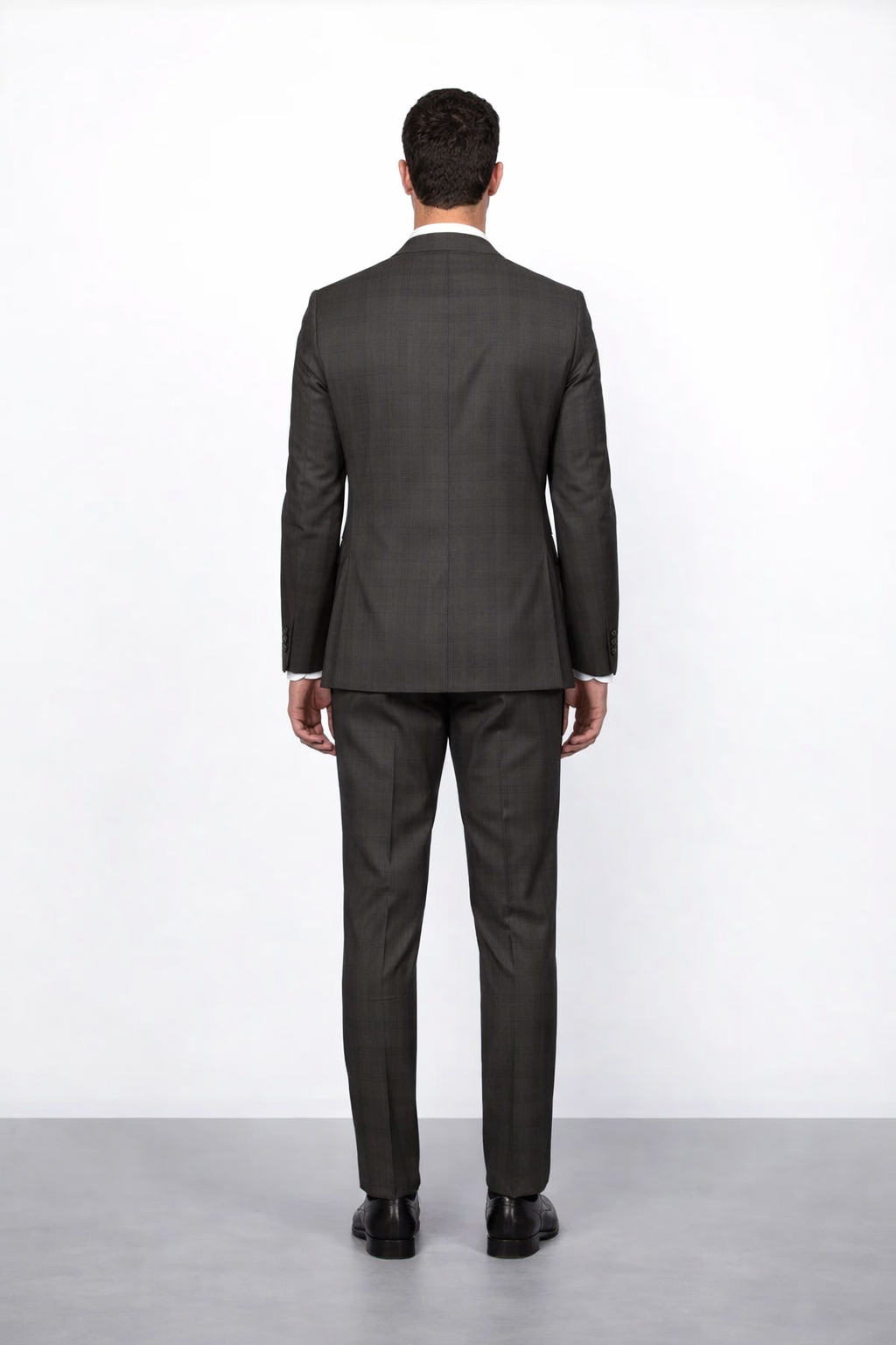 Men's Rossiman Rossi Man Brand Plaid Tapered Leg Lower Rise Pants & Get Skinny Brown 1 Button Slim Fit Peak Lapel Suit