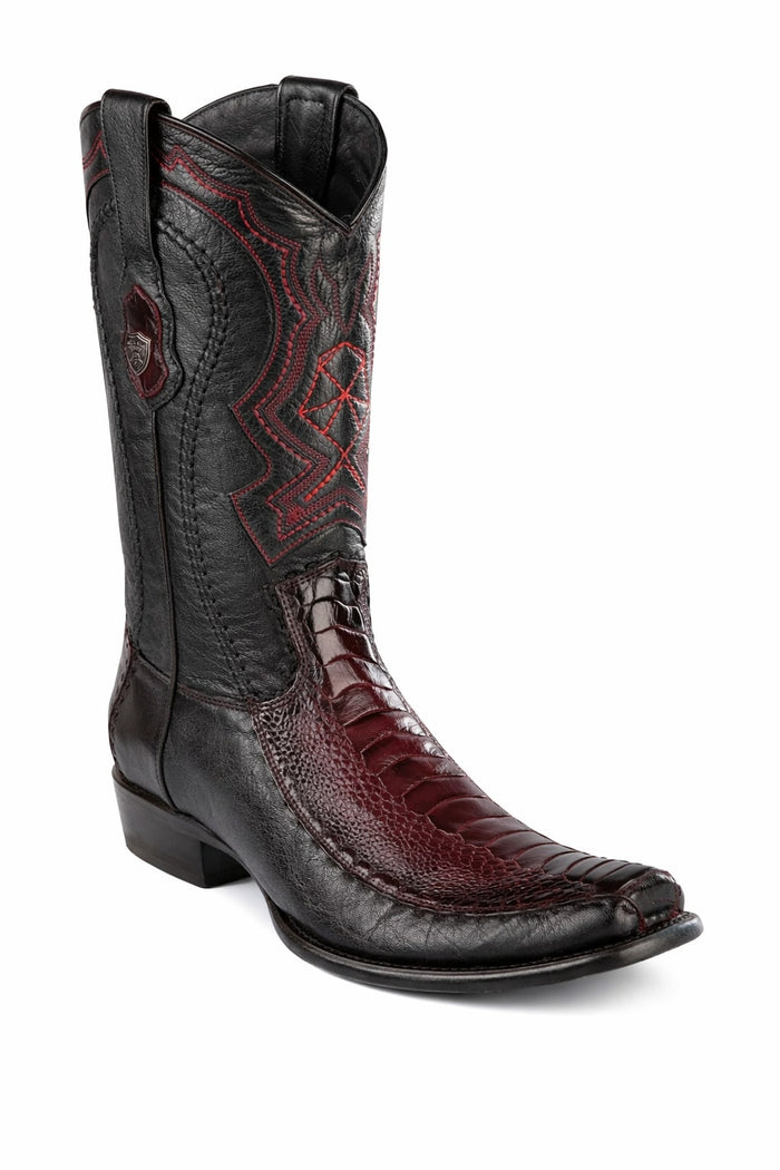 Men's Wild West Ostrich Leg with Deer Dubai Toe Boots 279F05