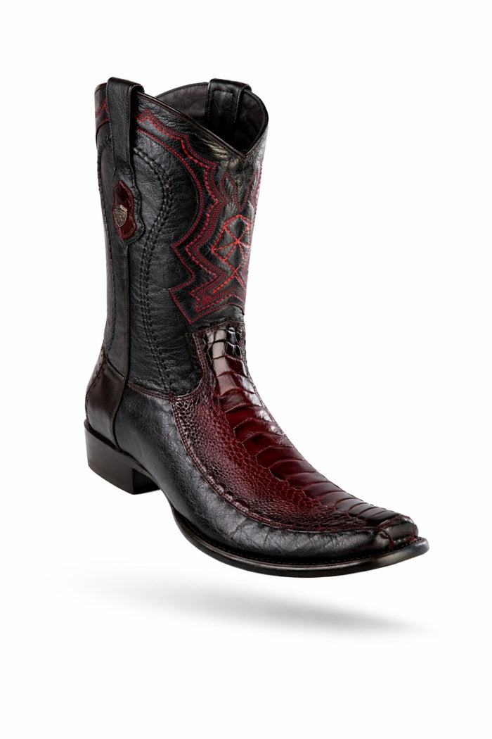Men's Wild West Ostrich Leg with Deer Dubai Toe Boots 279F05