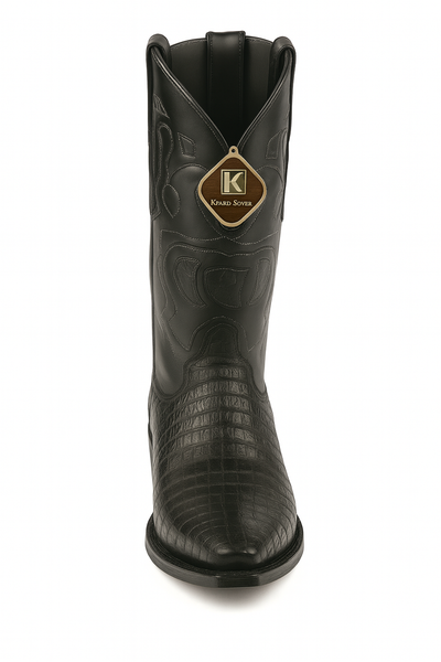 King Exotic Men's Caiman Belly Snip Toe Boots 43 -01  - from alligatorwarehouse.com