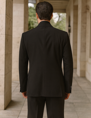 Mens Classic 3 button 2 Piece Suit in Black