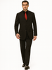 Mens Classic 3 button 2 Piece Suit in Black 6 5802K-Black-38R  - from alligatorwarehouse.com