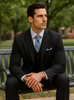 Mens Classic 3 Button Vested Dress Suit in Black 4 5802V-Black-38R  - from alligatorwarehouse.com