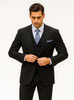 Mens Classic 3 Button Vested Dress Suit in Black 8 5802V-Black-38R  - from alligatorwarehouse.com