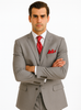 Mens Classic Vested Shiny Sharkskin Suit in Grey 4 5J-9743  - from alligatorwarehouse.com
