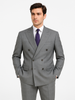 Mens Classic Wool Feel Double Breasted Glen Plaid Suit in Grey 7 DRW-1_GRAY_36S  - from alligatorwarehouse.com