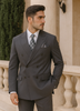 Mens Classic Wool Feel Double Breasted Suit in Heather Grey 6 SO1DC900-1_HEATHERGRAY_36S  - from alligatorwarehouse.com