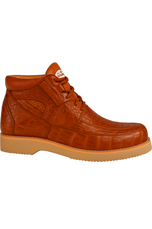 Los Altos Casual Cognac Full Caiman Skin Sneakers