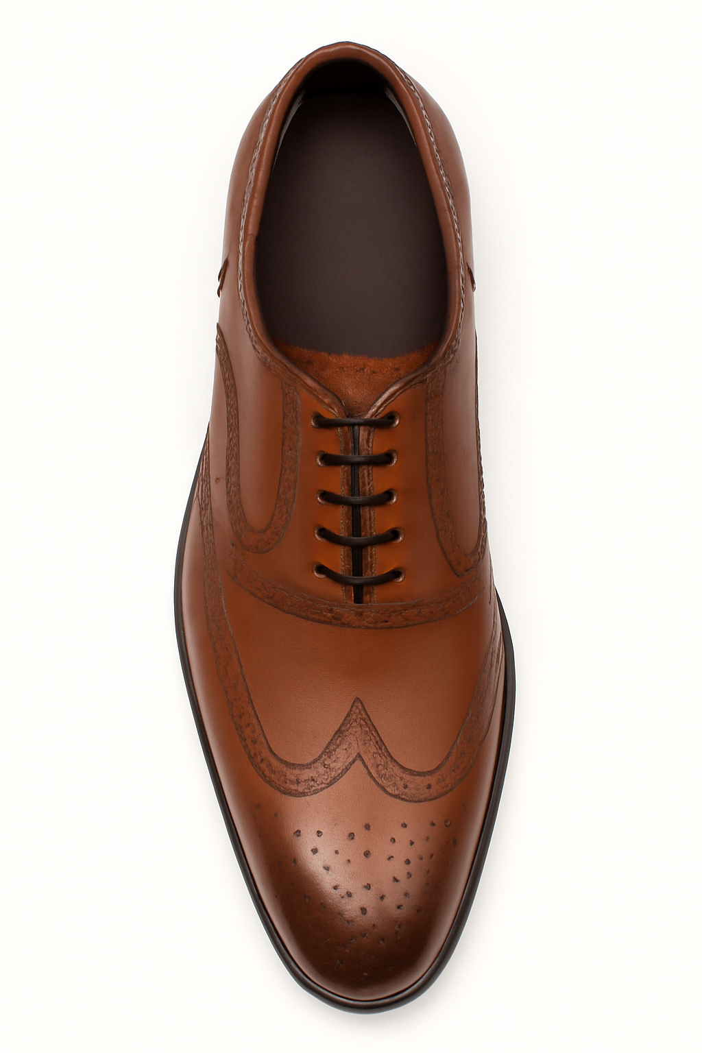 Mens Mezlan Ugalde Classic Wingtip Dress Shoe in Cognac