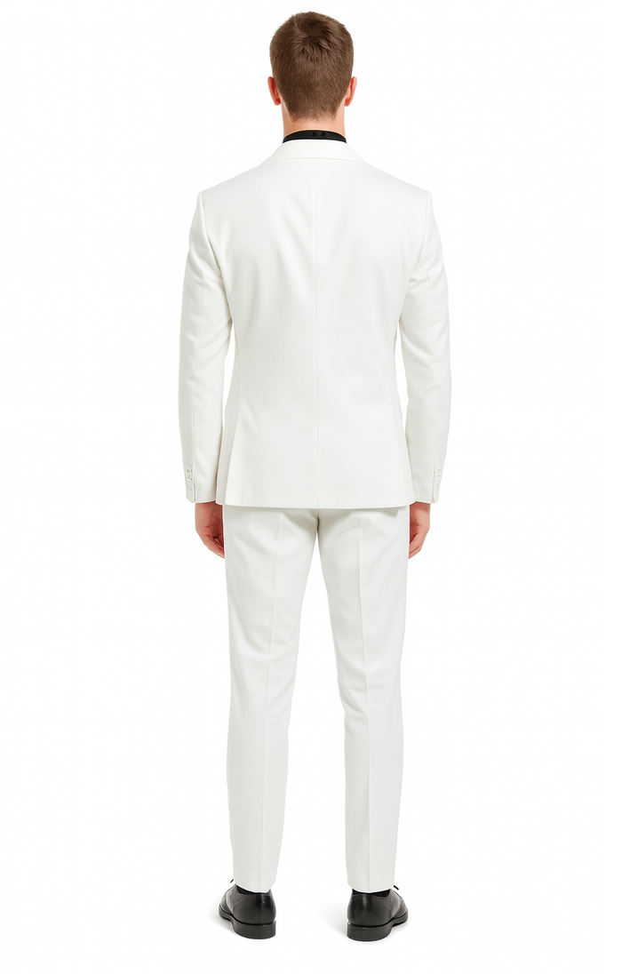 Mens Colonel Sanders KFC White Double Breasted Suit Costume