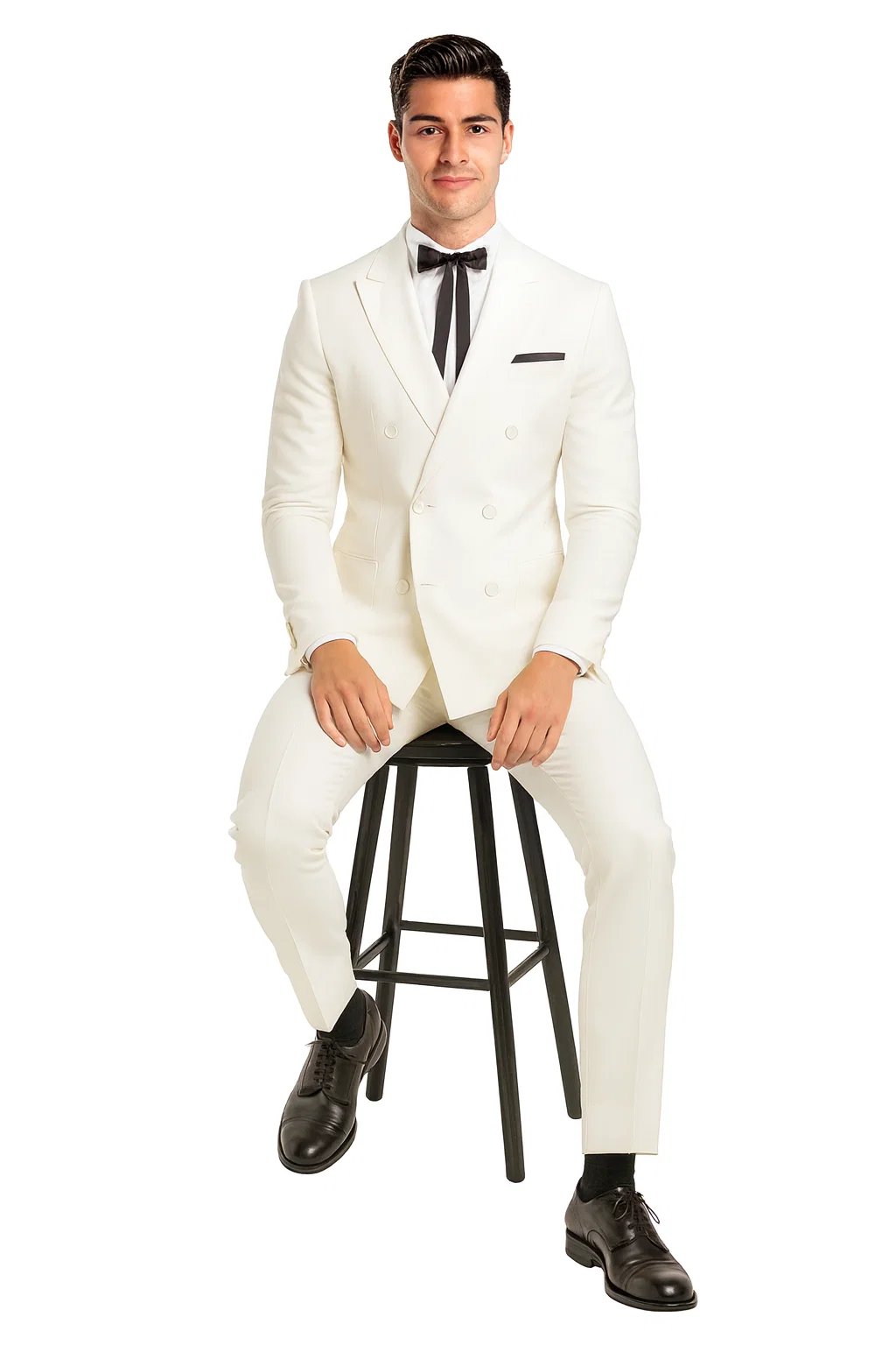 Mens Colonel Sanders KFC White Double Breasted Suit Costume